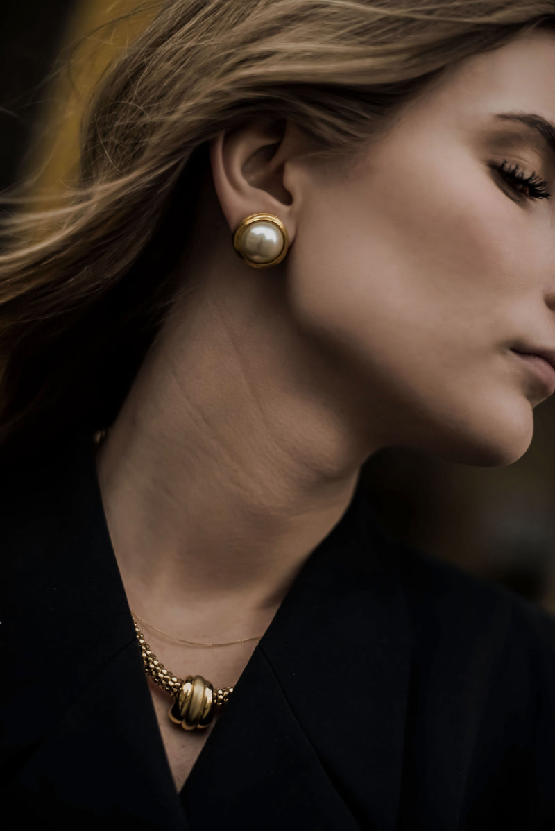 Christian Dior Pearl Earrings